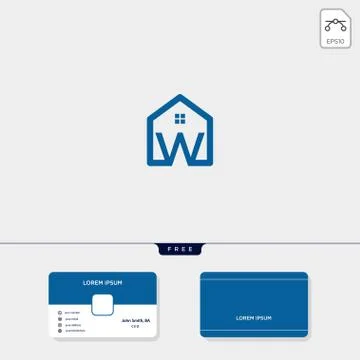 Initial creative logo template, minimalist logo for real estate corporate. ve Illustrazione stock