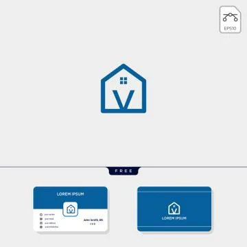 Initial creative logo template, minimalist logo for real estate corporate. ve Stock Illustration