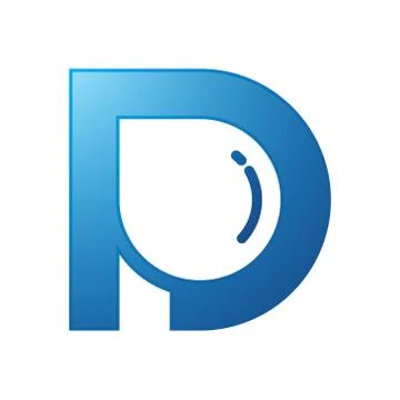 Initial D and P Drop logo vector Stock Illustration