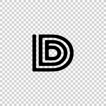 Initial D Logo Template Concept Company or Business Branding Ilustração Stock