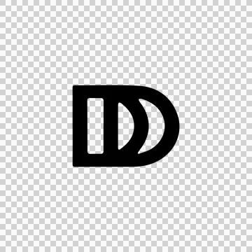 Initial D Logo Template Isolated Company or Business Branding Ilustração Stock