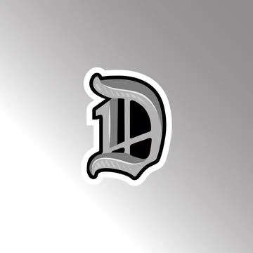 Initial D mascot logo vector, lettermark, esport logo, emblem Illustrazione stock