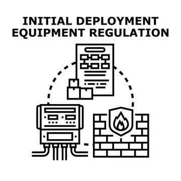Initial deployment equipment regulation concept onboarding new technology Stock Illustration