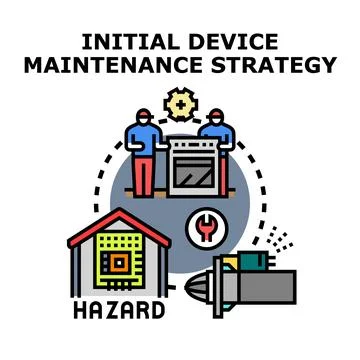 Initial device maintenance strategy planning for equipment management Stock Illustration