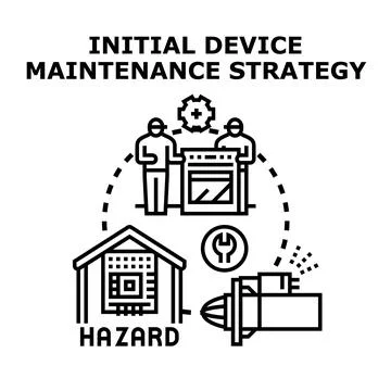Initial device maintenance strategy planning for equipment management 스톡 일러스트
