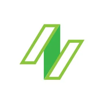 Initial Diagonal Outline Abstract Symbol Stock Illustration