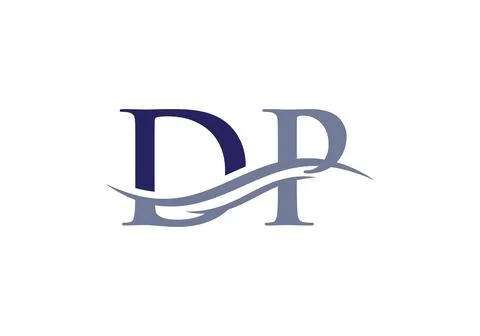 Initial DP letter linked logo vector template. Swoosh letter DP logo design. Stock Illustration