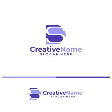 Initial DS logo design concept vector. Creative Letter DS logo template vec.. Stock Illustration