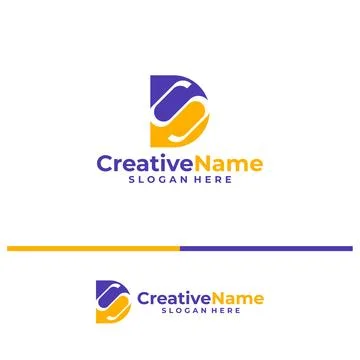 Initial DS logo design concept vector. Creative Letter DS logo template vec.. Stock Illustration