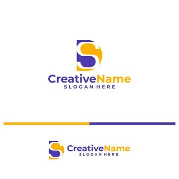 Initial DS logo design concept vector. Creative Letter DS logo template vec.. Stock Illustration