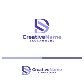 Initial DS logo design concept vector. Creative Letter DS logo template vec.. Stock Illustration