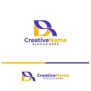 Initial DS logo design concept vector. Creative Letter DS logo template vec.. Stock Illustration
