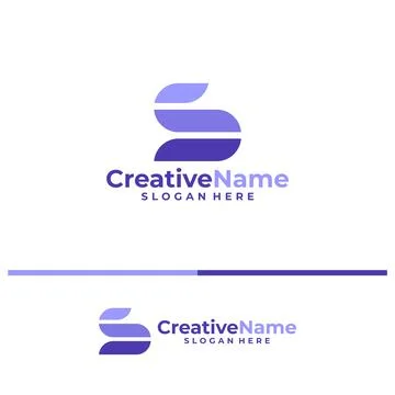 Initial DS logo design concept vector. Creative Letter DS logo template vec.. Stock Illustration