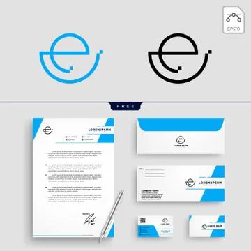 Initial E abstract logo template vector illustration Stock Illustration