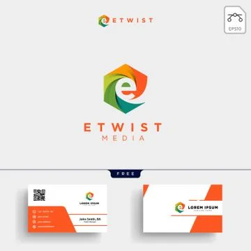 Initial E abstract logo template vector illustration Illustrazione stock