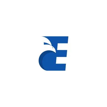 Initial E and eagle logo concept for business company. Stock Illustration