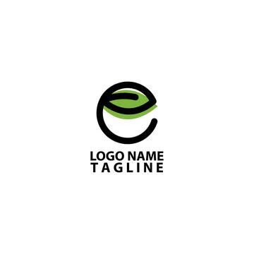 Initial E eco logo design vector Stock-Illustration