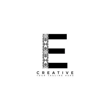 INITIAL E LETTER LUXURY ORNAMENT MONOGRAM LOGO Stock Illustration
