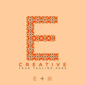 INITIAL E LETTER LUXURY ORNAMENT MONOGRAM LOGO Stock Illustration