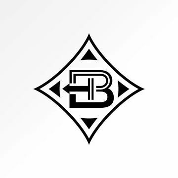 Initial EB font arrow turn back sport tech control typography monogram brand Stock Illustration