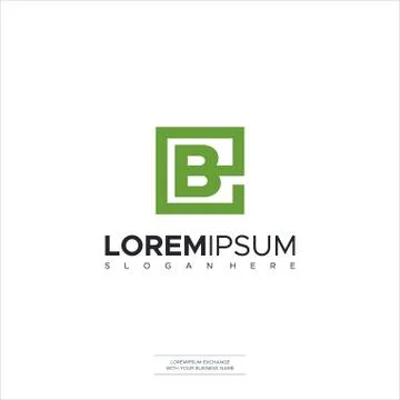 Initial EB letter Logo Design Modern Shape Logo Design Template Element Vecto Stock Illustration