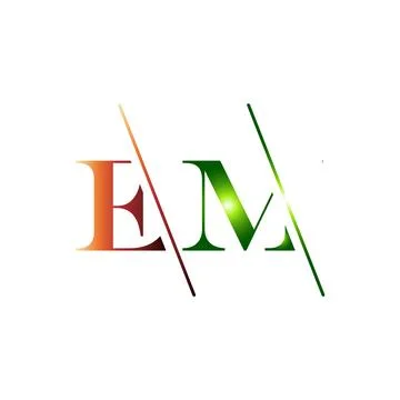 Initial EM Letter Logo Design vector illustrations Stock Illustration