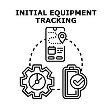 Initial equipment tracking system performance monitoring Stock Illustration