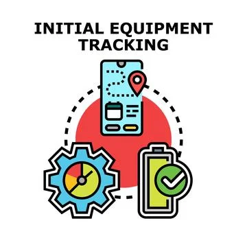 Initial equipment tracking system performance monitoring Stock Illustration