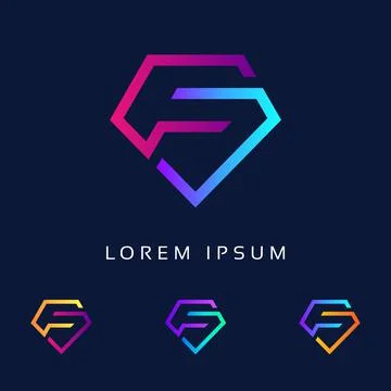Initial F logo Design, Letter F Business, and Finance professional Icon Stock Illustration