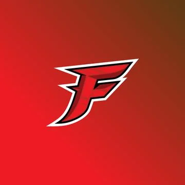 Initial F mascot logo vector, lettermark, esport logo, emblem Illustrazione stock