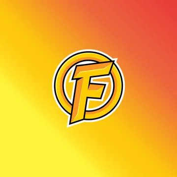 Initial F mascot logo vector, lettermark, esport logo, emblem イラスト素材