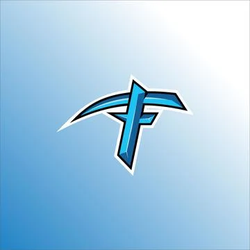 Initial F mascot logo vector, lettermark, esport logo, emblem イラスト素材