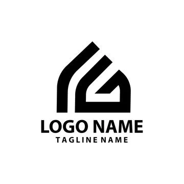 Initial FG home logo design vector Stock Illustration
