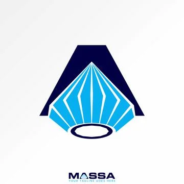 Initial A font on diamond crystal elegant fashion beauty premium sport game Stock Illustration