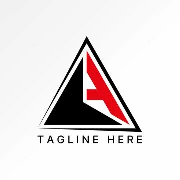 Initial A font triangle arrow emblem outdoor adventure trinity up goal direction Stockillustratie
