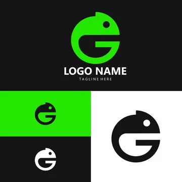Initial G chameleon logo design vector Illustrazione stock
