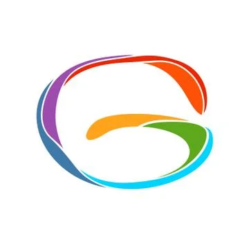 Initial G Fun and Colorful Mix Stock Illustration
