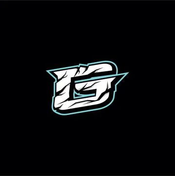 Initial G mascot logo vector, lettermark, esport logo, emblem Illustrazione stock