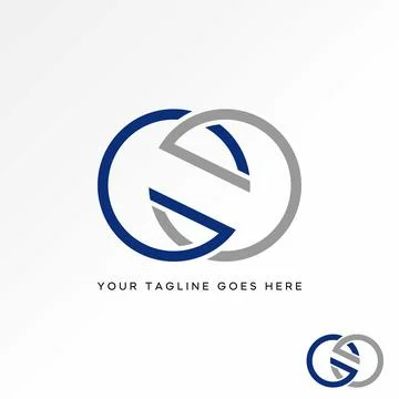 Initial G or GG sans serif font timeless infinity to unique pattern geometric Stock Illustration