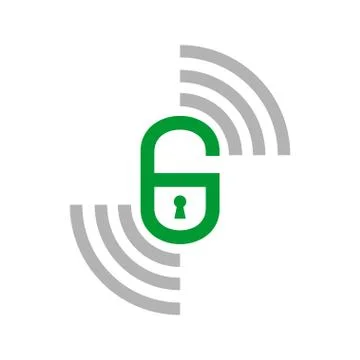 Initial G Smart Lock Remote Symbol Graphic Icon Stock Illustration