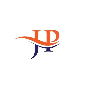 Initial Gold JP letter logo design with modern trendy. JP logo design Stock Illustration