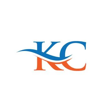 Initial Gold KC letter logo design with modern trendy. KC logo design Stock Illustration