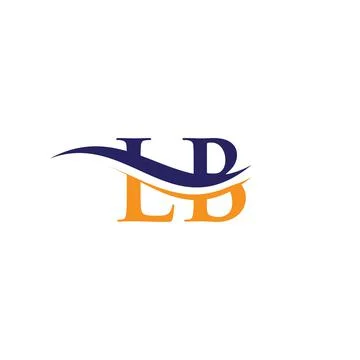 Initial Gold LB letter logo design with modern trendy. LB logo design Stock Illustration