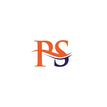 Initial Gold PS letter logo design with modern trendy. PS logo design. Stock Illustration
