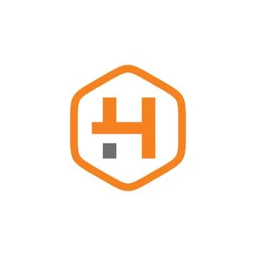 Initial H hexagon logo vector template Stock Illustration