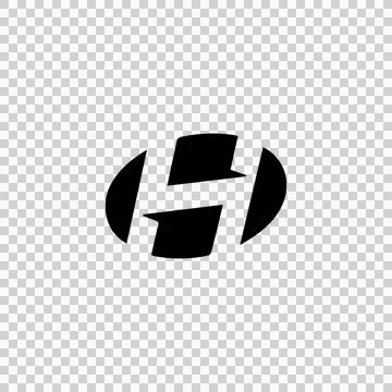 Initial h letter logo template minimalist icon vector Stock Illustration