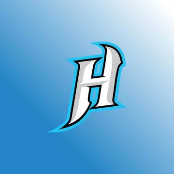 Initial H mascot logo vector, lettermark, esport logo, emblem イラスト素材