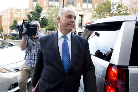 Initial hearing for Lev Parnas and Igor Fruman after being arrested on campaign  스톡 사진