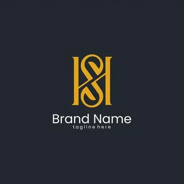 Initial HS minimalist logo design vector Stock Illustration