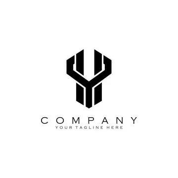 Initial HY line monogram logo design vector Stock Illustration